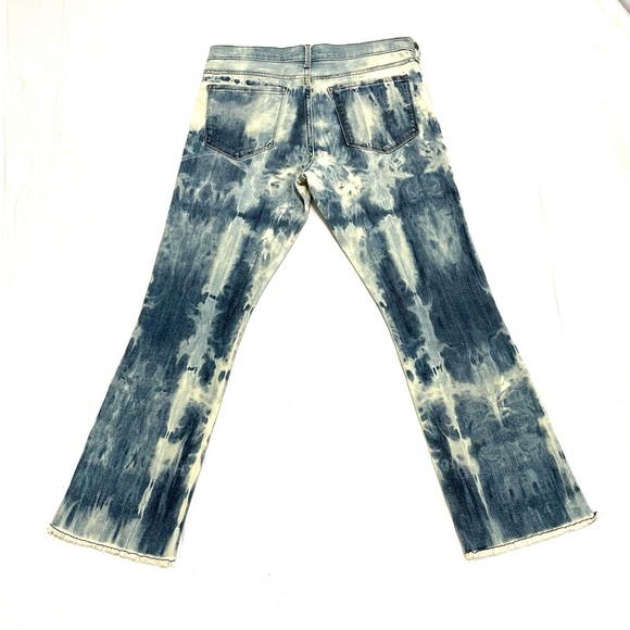 Psychedelic Crop Flare Jeans Size 27 4 - Picture 8 of 12